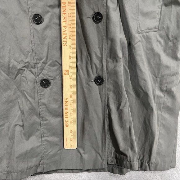 Zara Trench Coat Jacket OverSized Gray Double Breasted Size M - Picture 10 of 10